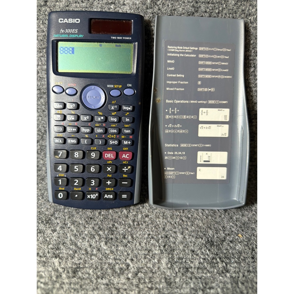 Casio fx-300ES Natural Display Scientific Calculator, Tested